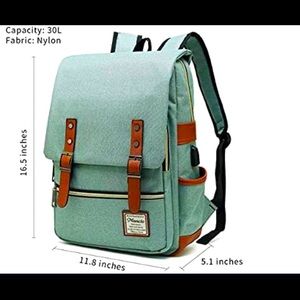 MANCIO Slim Laptop Backpack with USB Charging Port